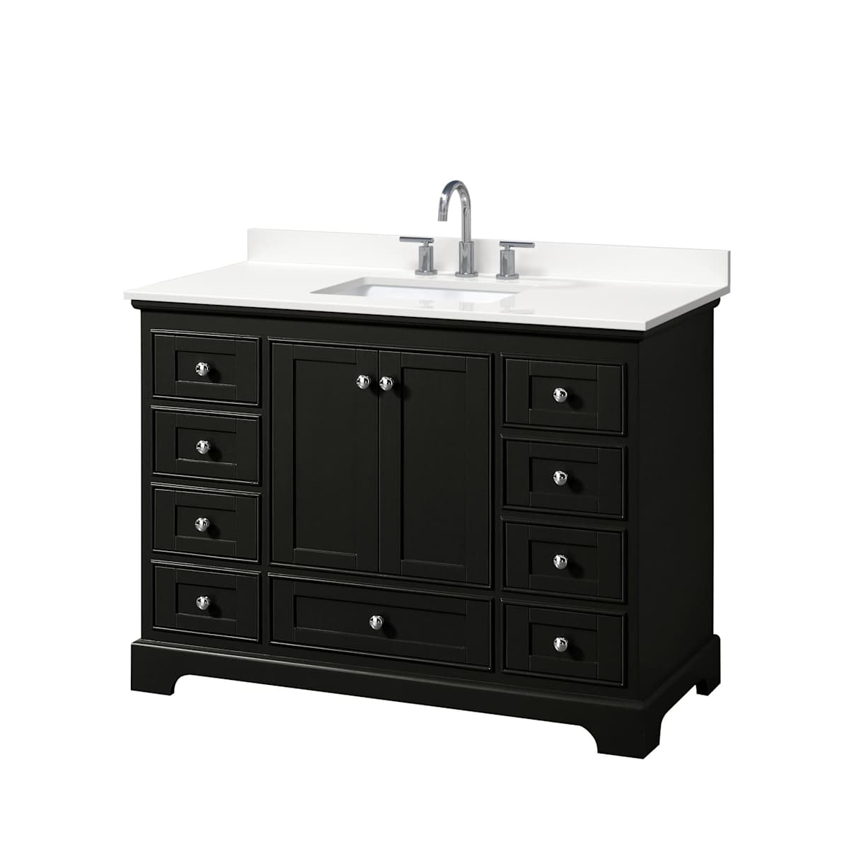 Deborah 48" Free Standing Single Basin Vanity Set with Cabinet and Quartz Vanity Top - image 18