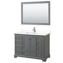 Deborah 48" Free Standing Single Basin Vanity Set with Cultured Marble Vanity Top and Framed Mirror - image 15