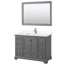 Deborah 48" Free Standing Single Basin Vanity Set with Cultured Marble Vanity Top and Framed Mirror - image 16