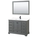 Deborah 48" Free Standing Single Basin Vanity Set with Cultured Marble Vanity Top and Framed Mirror - image 17