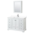Deborah 48" Free Standing Single Basin Vanity Set with Cultured Marble Vanity Top and Framed Mirror - image 10