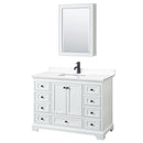 Deborah 48" Free Standing Single Basin Vanity Set with Cultured Marble Vanity Top and Framed Mirror - image 13