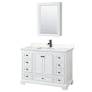 Deborah 48" Free Standing Single Basin Vanity Set with Cultured Marble Vanity Top and Framed Mirror - image 14