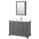 Deborah 48" Free Standing Single Basin Vanity Set with Cultured Marble Vanity Top and Framed Mirror - image 16