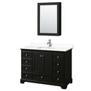 Deborah 48" Free Standing Single Basin Vanity Set with Cultured Marble Vanity Top and Framed Mirror - image 18