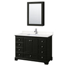 Deborah 48" Free Standing Single Basin Vanity Set with Cultured Marble Vanity Top and Framed Mirror - image 19
