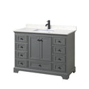 Deborah 48" Free Standing Single Basin Vanity Set with Cultured Marble Vanity Top - image 2
