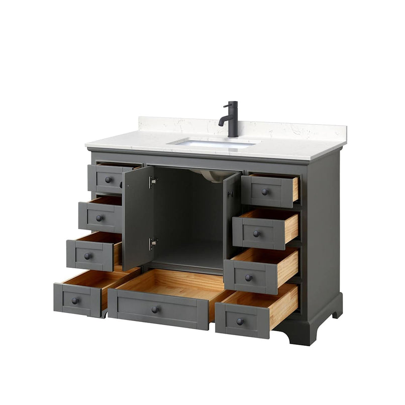 Deborah 48" Free Standing Single Basin Vanity Set with Cultured Marble Vanity Top - image 3