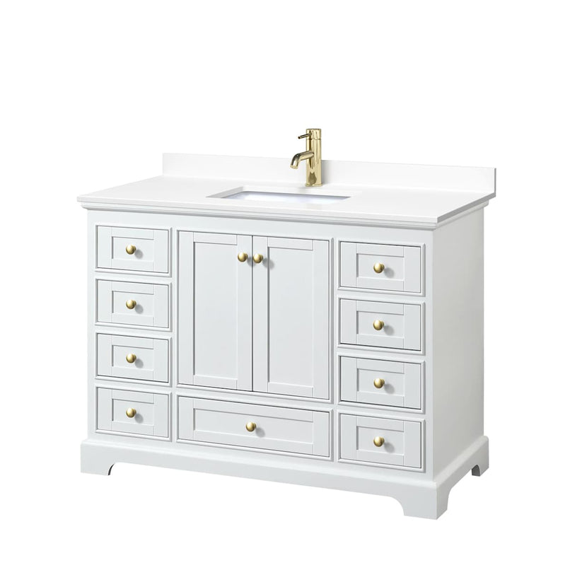 Deborah 48" Free Standing Single Basin Vanity Set with Cultured Marble Vanity Top - image 11