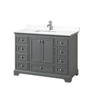 Deborah 48" Free Standing Single Basin Vanity Set with Cultured Marble Vanity Top - image 14