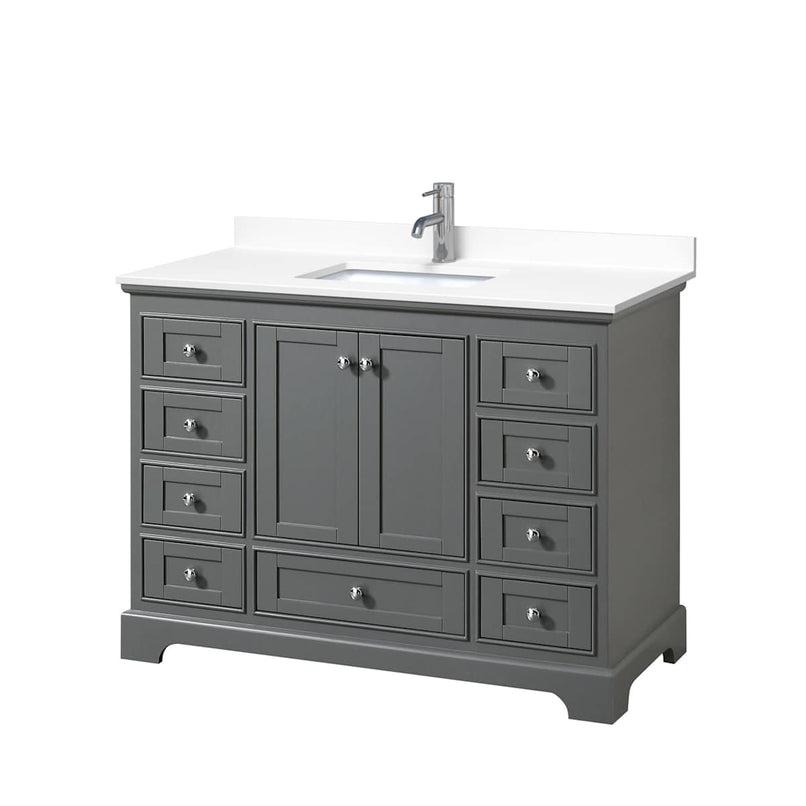Deborah 48" Free Standing Single Basin Vanity Set with Cultured Marble Vanity Top - image 14