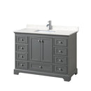 Deborah 48" Free Standing Single Basin Vanity Set with Cultured Marble Vanity Top - image 15