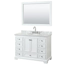 Deborah 48" Free Standing Single Vanity Set with Wood Cabinet, Marble Vanity Top, and Framed Mirror - image 8