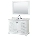 Deborah 48" Free Standing Single Vanity Set with Wood Cabinet, Marble Vanity Top, and Framed Mirror - image 10