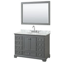 Deborah 48" Free Standing Single Vanity Set with Wood Cabinet, Marble Vanity Top, and Framed Mirror - image 11