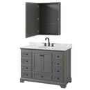 Deborah 48" Free Standing Single Vanity Set with Wood Cabinet, Marble Vanity Top, and Medicine Cabinet - image 2