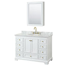 Deborah 48" Free Standing Single Vanity Set with Wood Cabinet, Marble Vanity Top, and Medicine Cabinet - image 21