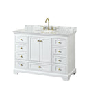 Deborah 48" Free Standing Single Vanity Set with Wood Cabinet and Marble Vanity Top - image 8