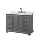 Deborah 48" Free Standing Single Vanity Set with Wood Cabinet and Marble Vanity Top - image 10