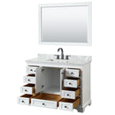 Deborah 48" Free Standing Single Vanity Set with Wood Cabinet, Marble Vanity Top, and Framed Mirror - image 9