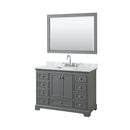 Deborah 48" Free Standing Single Vanity Set with Wood Cabinet, Marble Vanity Top, and Framed Mirror - image 12