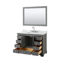 Deborah 48" Free Standing Single Vanity Set with Wood Cabinet, Marble Vanity Top, and Framed Mirror - image 13