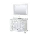 Deborah 48" Free Standing Single Vanity Set with Wood Cabinet, Marble Vanity Top, and Framed Mirror - image 15