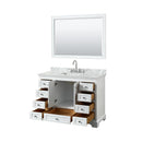 Deborah 48" Free Standing Single Vanity Set with Wood Cabinet, Marble Vanity Top, and Framed Mirror - image 16