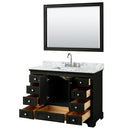 Deborah 48" Free Standing Single Vanity Set with Wood Cabinet, Marble Vanity Top, and Framed Mirror - image 19