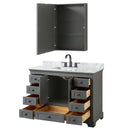 Deborah 48" Free Standing Single Vanity Set with Wood Cabinet, Marble Vanity Top, and Medicine Cabinet - image 3