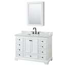 Deborah 48" Free Standing Single Vanity Set with Wood Cabinet, Marble Vanity Top, and Medicine Cabinet - image 8