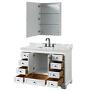 Deborah 48" Free Standing Single Vanity Set with Wood Cabinet, Marble Vanity Top, and Medicine Cabinet - image 9
