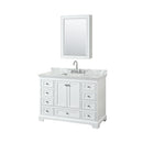 Deborah 48" Free Standing Single Vanity Set with Wood Cabinet, Marble Vanity Top, and Medicine Cabinet - image 14