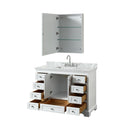 Deborah 48" Free Standing Single Vanity Set with Wood Cabinet, Marble Vanity Top, and Medicine Cabinet - image 15