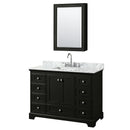 Deborah 48" Free Standing Single Vanity Set with Wood Cabinet, Marble Vanity Top, and Medicine Cabinet - image 16