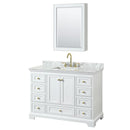 Deborah 48" Free Standing Single Vanity Set with Wood Cabinet, Marble Vanity Top, and Medicine Cabinet - image 21