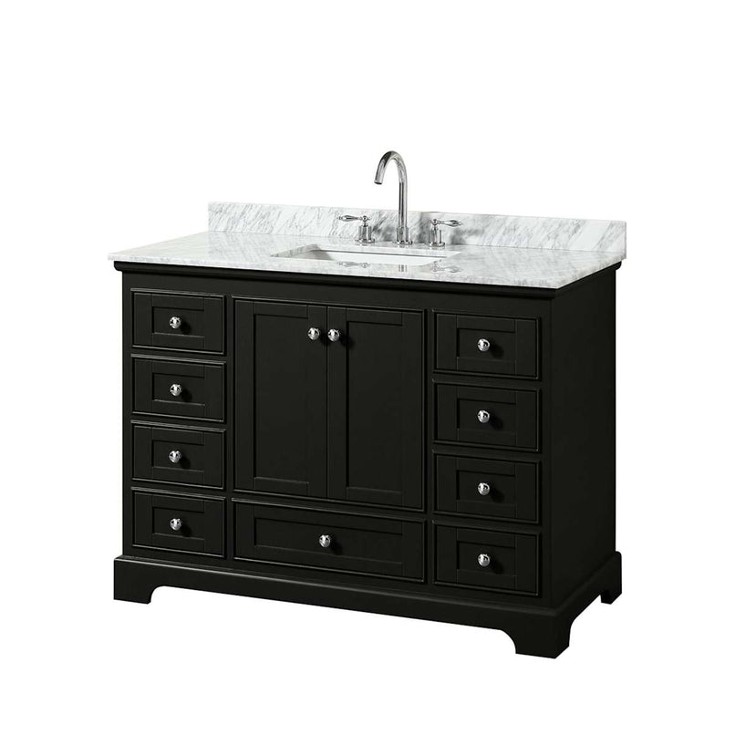 Deborah 48" Free Standing Single Vanity Set with Wood Cabinet and Marble Vanity Top - image 13