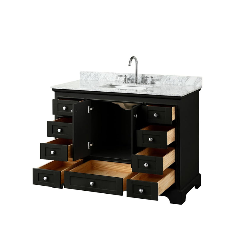 Deborah 48" Free Standing Single Vanity Set with Wood Cabinet and Marble Vanity Top - image 14