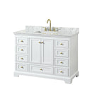 Deborah 48" Free Standing Single Vanity Set with Wood Cabinet and Marble Vanity Top - image 16