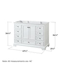Deborah 47-1/4" Free Standing Single Wood Vanity Cabinet Only with Mirror - Less Vanity Top - image 9
