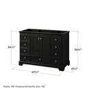 Deborah 47-1/4" Free Standing Single Wood Vanity Cabinet Only with Mirror - Less Vanity Top - image 11