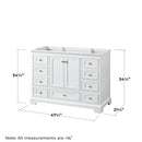 Deborah 47-1/4" Free Standing Single Wood Vanity Cabinet Only with Mirror - Less Vanity Top - image 3