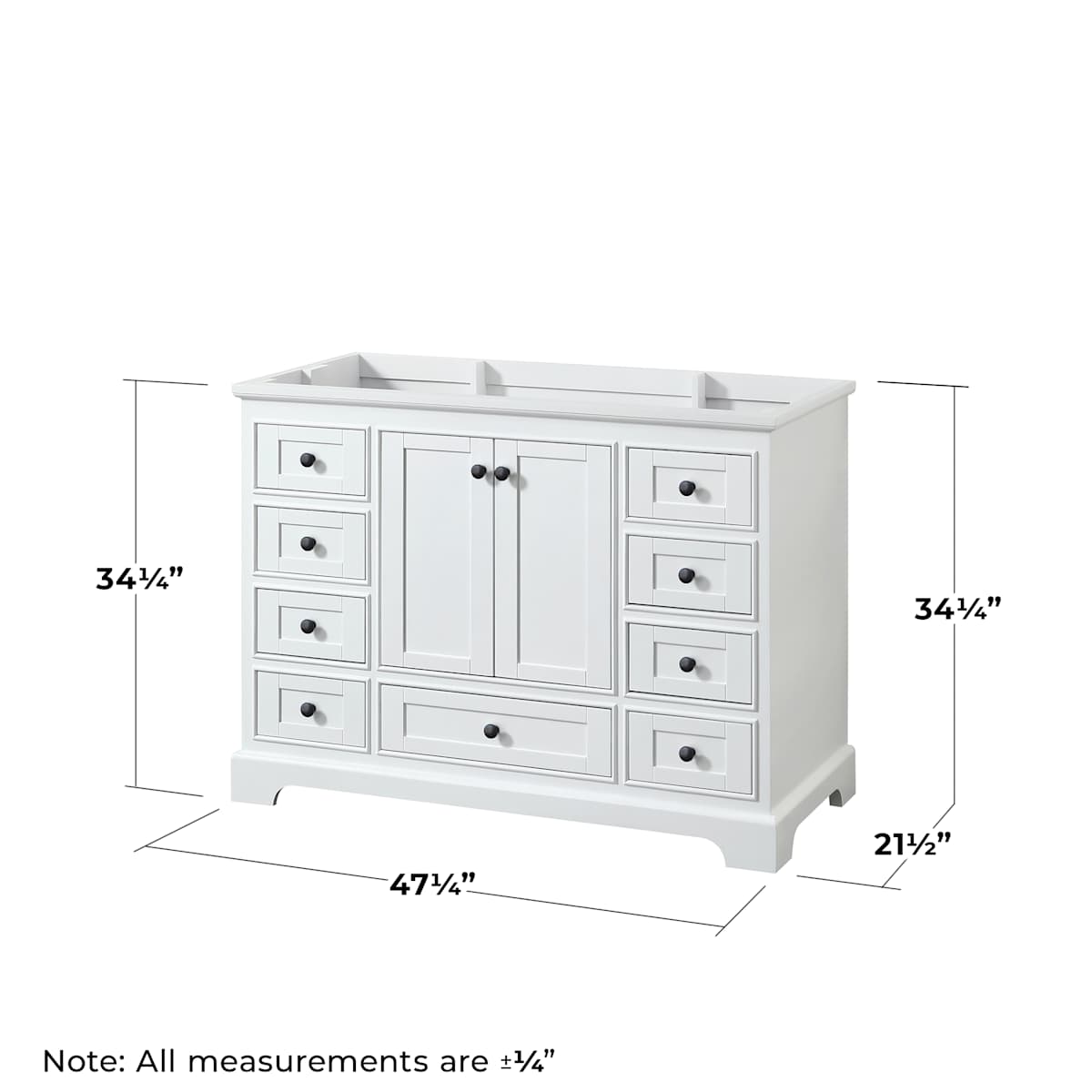 Deborah 47-1/4" Free Standing Single Wood Vanity Cabinet Only with Mirror - Less Vanity Top - image 9