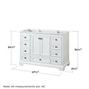 Deborah 47-1/4" Free Standing Single Wood Vanity Cabinet Only - Less Vanity Top - image 5