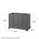 Deborah 47-1/4" Free Standing Single Wood Vanity Cabinet Only - Less Vanity Top - image 6