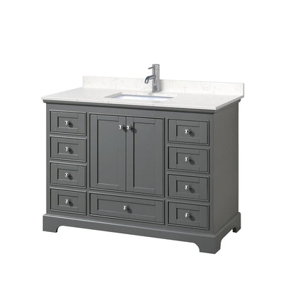 Deborah 48" Free Standing Single Basin Vanity Set with Cultured Marble Vanity Top - image 1