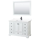 Deborah 48" Free Standing Single Basin Vanity Set with Cultured Marble Vanity Top and Framed Mirror - image 1
