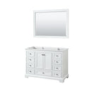 Deborah 47-1/4" Free Standing Single Wood Vanity Cabinet Only with Mirror - Less Vanity Top - image 1