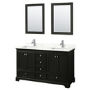 Deborah 60" Free Standing Double Basin Vanity Set with Cabinet, Quartz Vanity Top, and Framed Mirror - image 2