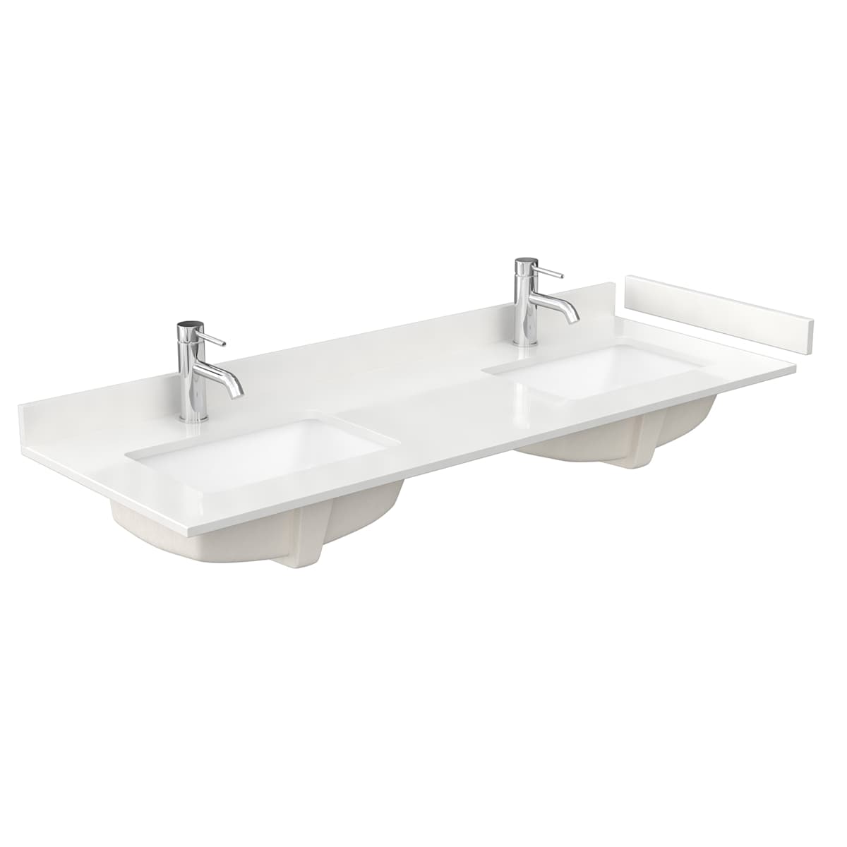 Deborah 60" Free Standing Double Basin Vanity Set with Cabinet, Quartz Vanity Top, and Framed Mirror - image 5